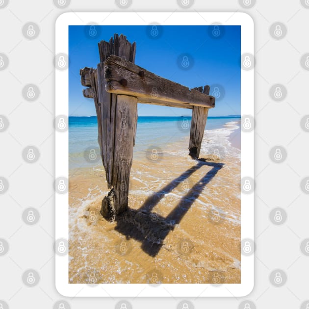 The Old Cattle Jetty, Observation Point, Point Nepean, Mornington Peninsula, Victoria, Australia. Sticker by VickiWalsh